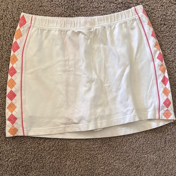 New York & Company High Low Mini Skirt White Pink - Picture 1 of 3